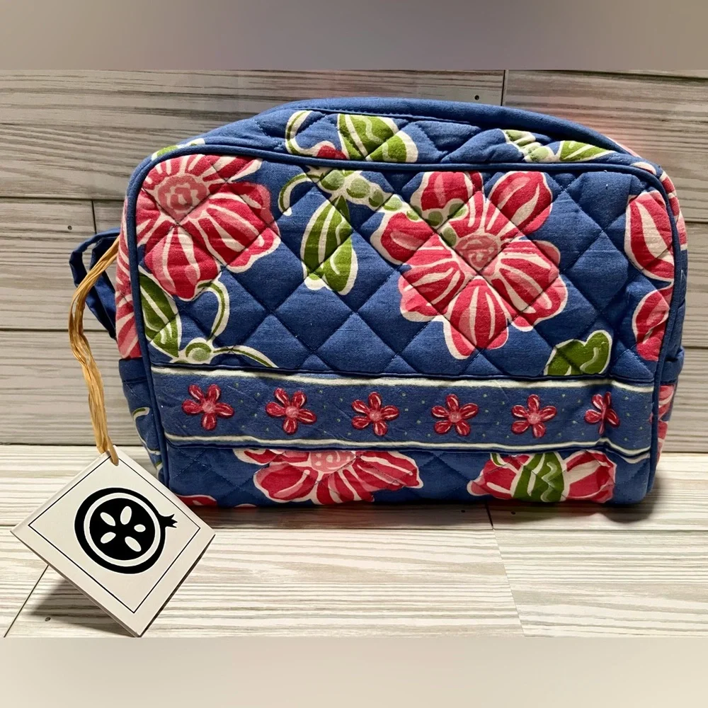 NWT- Pomegranate Inc.Large Cosmetic Bag in Dragonfly Periwinkle